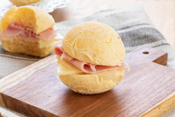 Brazilian snack cheese bread Ham & cheese.