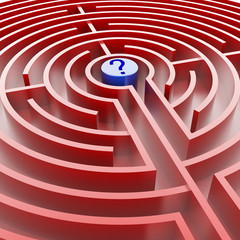 Maze concept, choices and challenge theme; original 3d rendering illustration