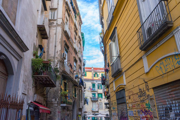 Fototapeta premium Napples city main attraction and streets