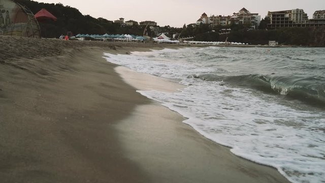 butamyata beach in sinemorets in the late afternoon, Bulgaria 
