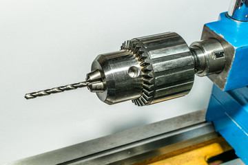 Metal Lathe Drill in Tailstock detail.