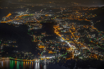 Fototapeta premium An aerial view of Como city