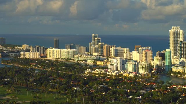Aerial video Allison Island Miami Beach Indian Creek view
