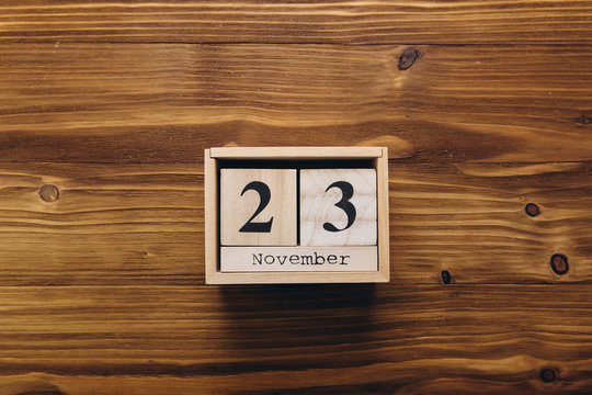 Wooden celendar for Black Friday