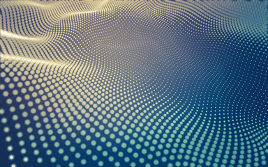 Abstract background. Molecules technology with polygonal shapes, connecting dots and lines. Connection structure. Big data visualization.