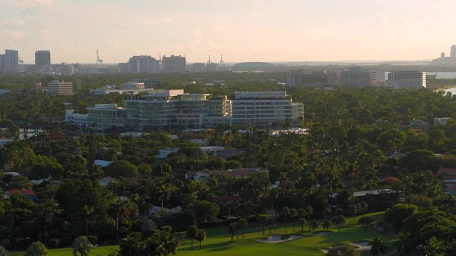 Aerial footage The Ritz Carlton Residences Miami Beach 4k