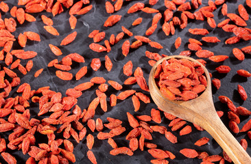 Red dried goji berries - Lycium Barbarum. Wolfberry