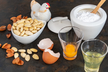 Ingredients needed to make marzipan