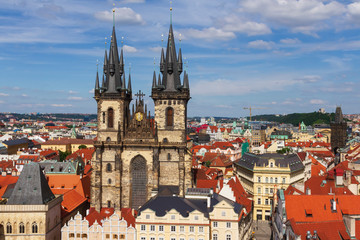 Fototapeta premium European city scape on a sunny day