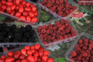 Red raspberry on the market