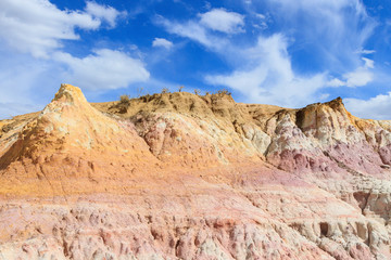 Fototapeta na wymiar Colorful Geological Rock Formations in Calhan, Colorado