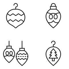 Christmas Vector Line Icon Set