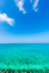 宮古島の海　Beautiful beach in Miyakojima Island, Okinawa.
