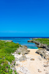 宮古島の海　Beautiful beach in Miyakojima Island, Okinawa.