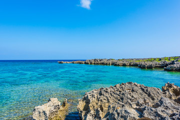 宮古島の海　Beautiful beach in Miyakojima Island, Okinawa.