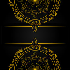 Abstract beautiful mandala design template invitation card