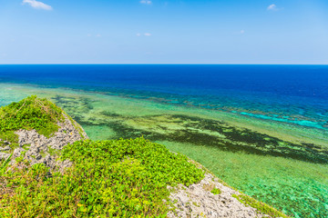 宮古島の海　Beautiful beach in Miyakojima Island, Okinawa.