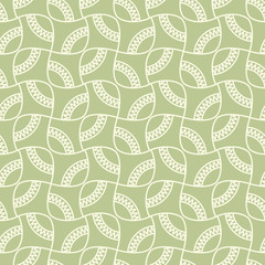 cream and green modern seamless geometric pattern tile with zigzag decorated curved ogee design. for textile, fabric, background, wallpaper, backdrop and creative surfaces, seamless design