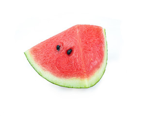 Sliced of watermelon isolated on white background