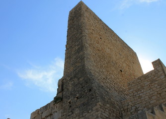 Fototapeta na wymiar Korikos fortress in the Turkish province of Mersin on the Mediterranean coast, ancient ruins