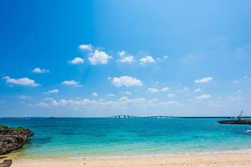 宮古島の海　Beautiful beach in Miyakojima Island, Okinawa.