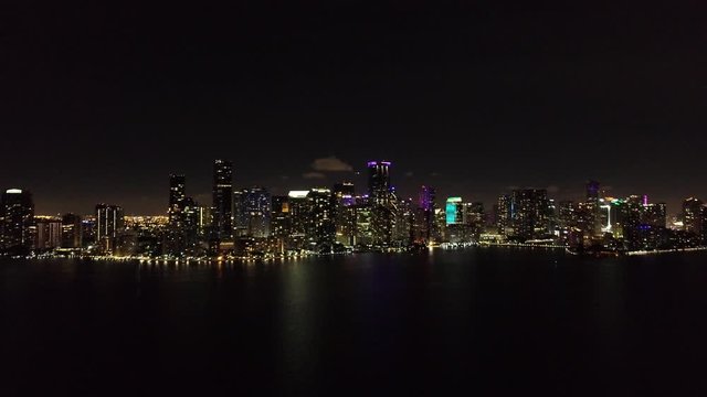 Nightlife view in Miami city, United States.Cityscape at night.Nightlife view in Miami city, United States.Cityscape at night.Nightlife view in Miami city, United States.Cityscape at night