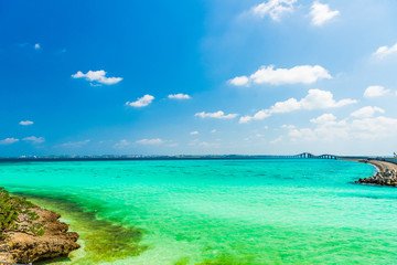 宮古島の海　Beautiful beach in Miyakojima Island, Okinawa.