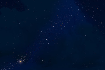 Fototapeta na wymiar Many star on the sky at night for background.