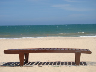 bench on the beach