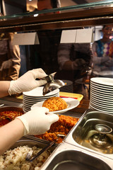 Middle Eastern Food on service
