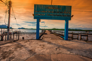 Samchongtai Homestay-Phang Nga: October 20, 2019, the atmosphere of the jetty, there are no children running during the holidays, Sam Chong Tai Viewpoint, Kalai, Takua Thung District, Thailand