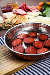 sausage on the plate