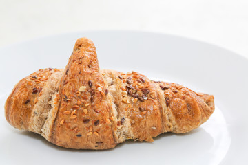 Whole Grain Gluten Free Rye Croissants with Kernel Seeds - Image