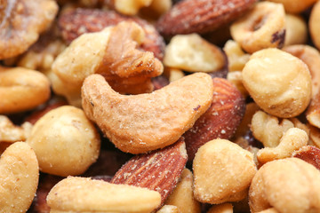 Nuts mix on white background - Image