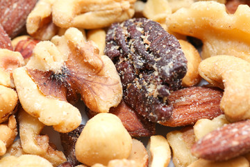 Nuts mix on white background - Image
