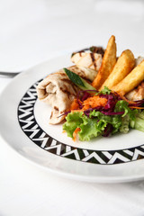 salad with chicken and vegetables