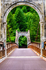 The historic Second Alexandra Bridge between Spuzzum and Hell's Gate along the Trans Canada Highway in British Columbia, Canada