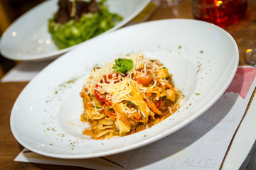 pasta with sauce