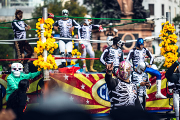 Day of the dead parade, Mexico City, 2019