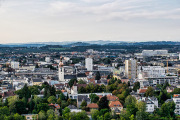 Landscape shot of Wels in Upper Austria