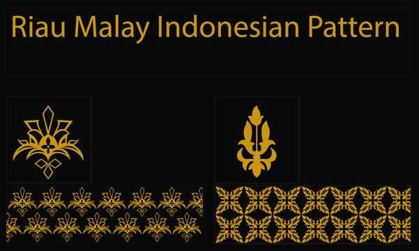 Vintage Background With Golden Ornament Malay Pattern Indonesian And Malaysian