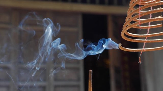 Incense Burning In Slow Motion