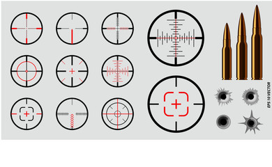 set of sniper view concept. easy to modify