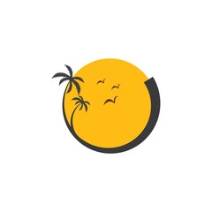 Palm tree summer logo