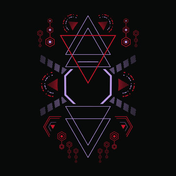 modern secred geometry ornament for background