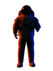 astronaut standing isolated on white background