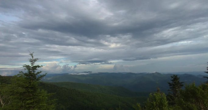 Watterock Knob Mountain Peak in The Great Smoky Mountain National Park: Real Time