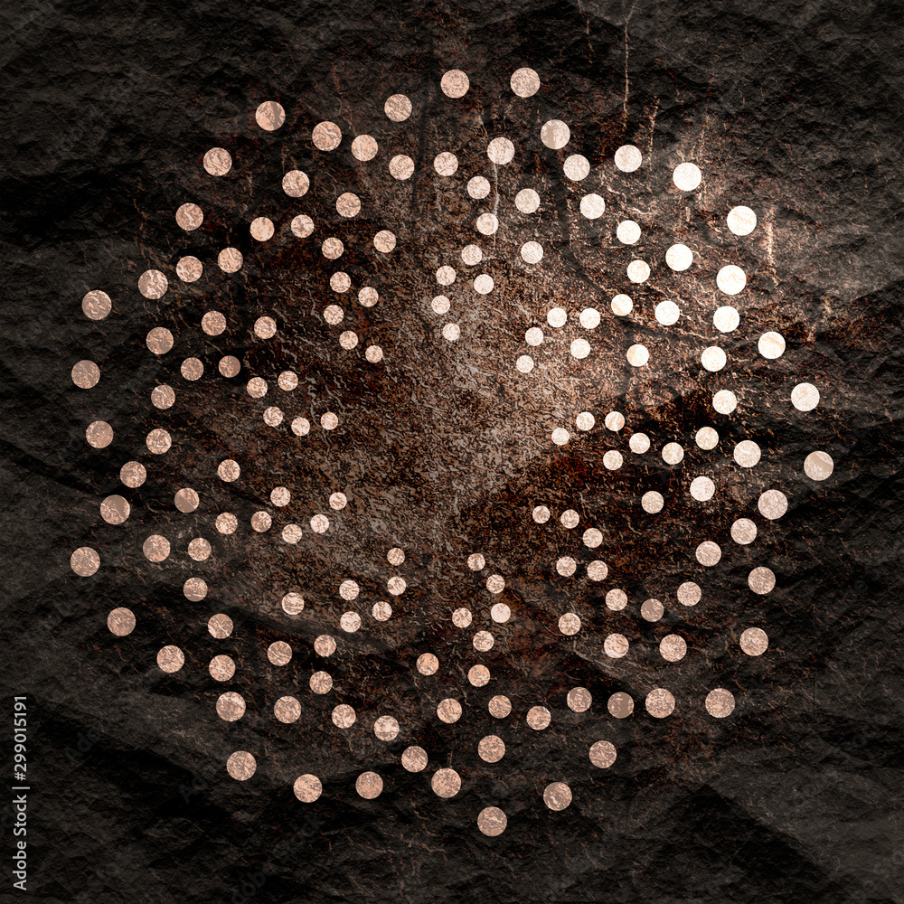 Wall mural radial halftone dots in circle form. fireworks explosion background. circular design element. abstra
