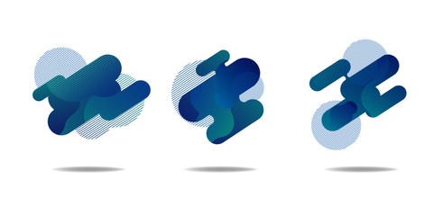 geometric colorful abstract shapes set