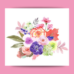 A bouquet of flowers vectors for design
